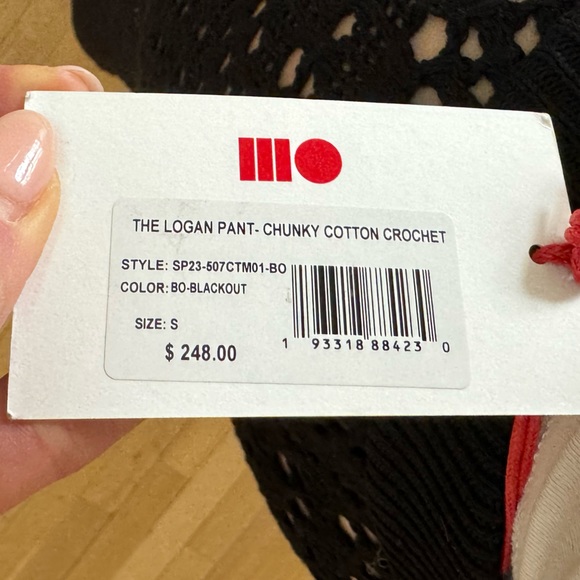 Never Worn - Solid & Striped Logan Crochet Pant - black size S - Picture 4 of 6